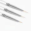 New 3Pcs Thin Stripe Line Nail Art Liner Painted Brush Drawing Pen DIY UV Gel Tips French Supplies Design Manicure Pinceau 3