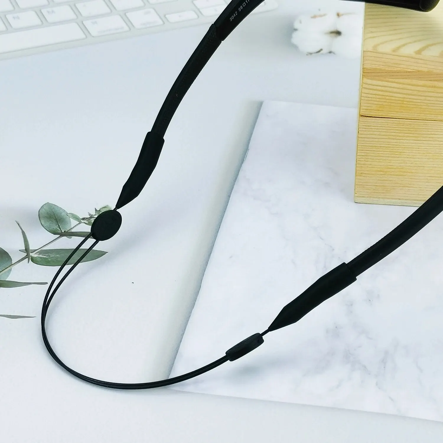 Cinghie Porta Occhiali Regolabili Senza Coda (3 Pezzi) - In Silicone E Nylon, Universali Per Uomo, Donna E Bambino - Antismarrimento E Antiscivolo - 5