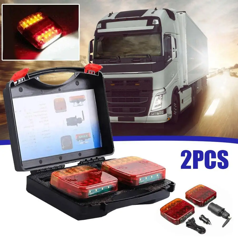 

LED Trailer Edge Light Truck LED Warning Light Cigarette Lighter Car Wireless Magnetic Truck Signal Warning Tail Light