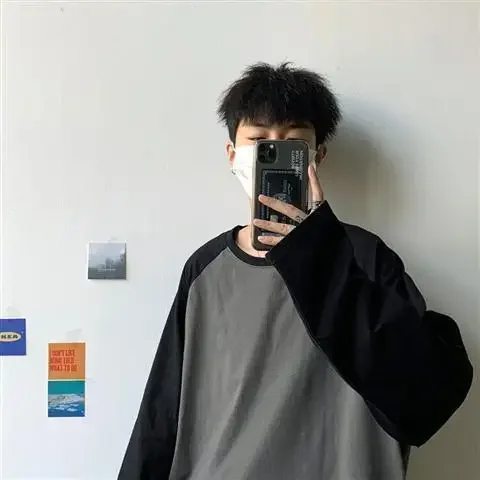 thumbnail image 1 of Camiseta para hombre con citas, sudaderas a granel, ropa de invierno original para hombre, top coreano de otoño con jersey vintage emo xl, 1 of 5