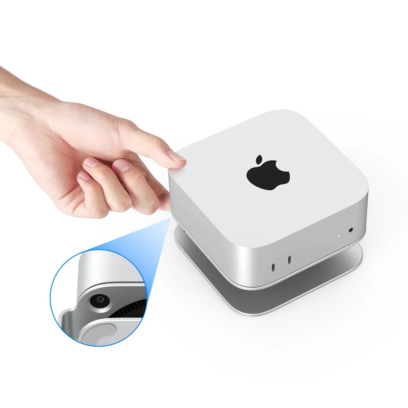 Mac mini M4/M4 Pro 2024용 데스크탑 스탠드, 알루미늄 합금 방열 브래킷, 마운트 도크 쿨링 홀더 액세서리