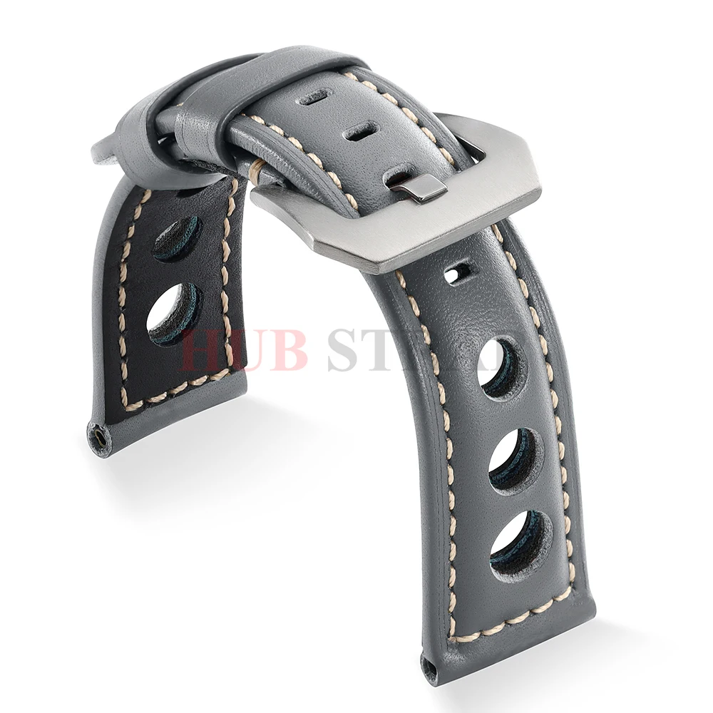 Echtes Leder-Uhrenarmband Schwarz Blau Braun Vintage Business-Uhrenarmband für Damen und Herren 20mm 22mm 24mm 26mm Armband – Detail 14