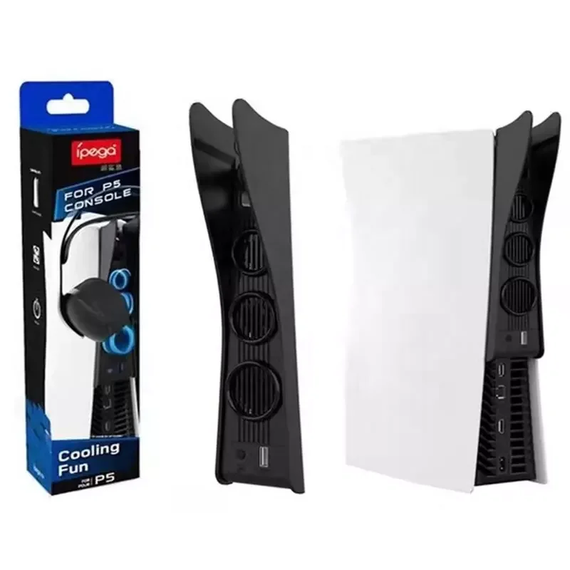 IPEGA PG-P5017 For P5 Console USB Cooling Fan For PS5 Host Controller Radiators With 3 Cooler Fans Earphone Holder