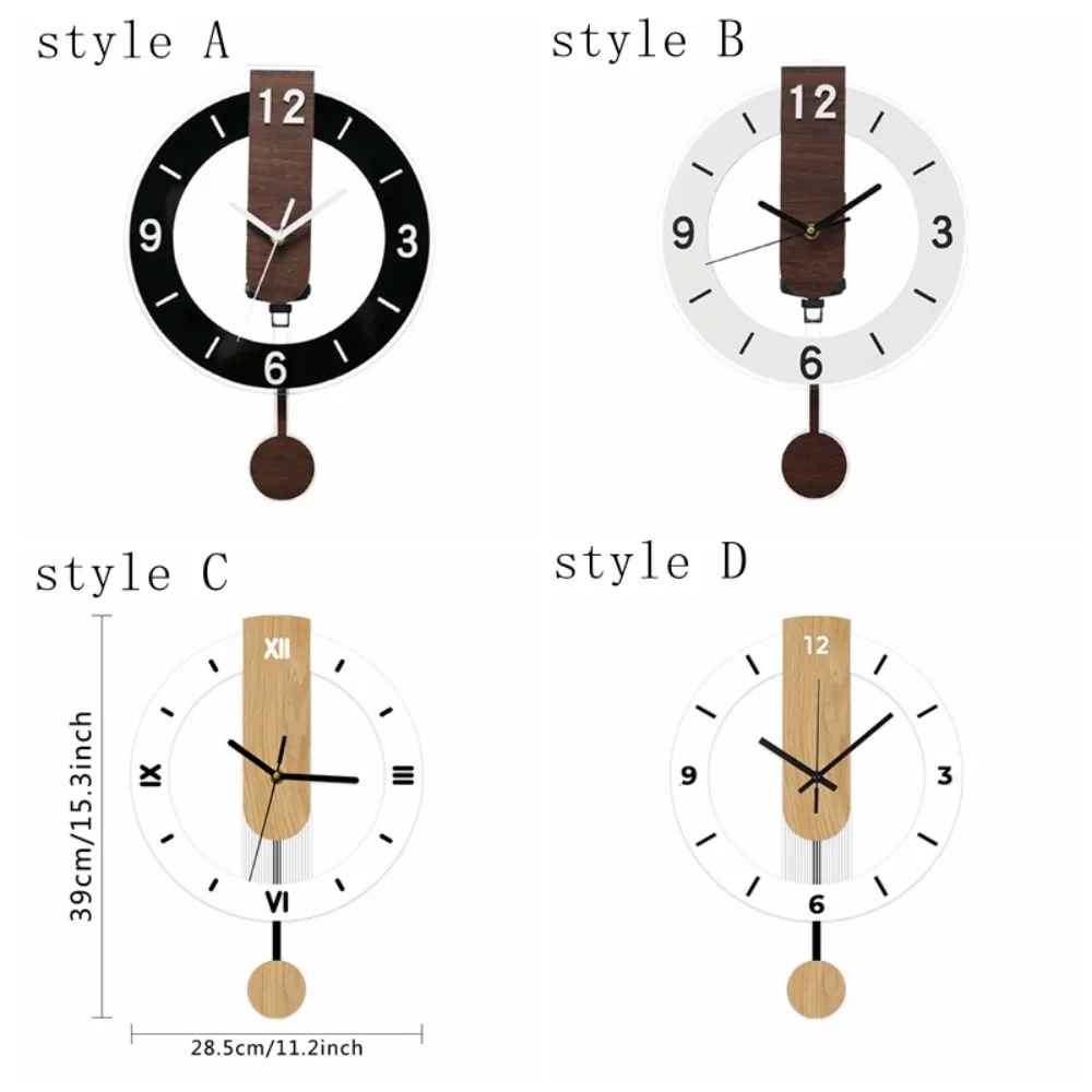 Creative Minimalist Hanging Wall Clock – Silent Vintage Acrylic Scale Design 6
