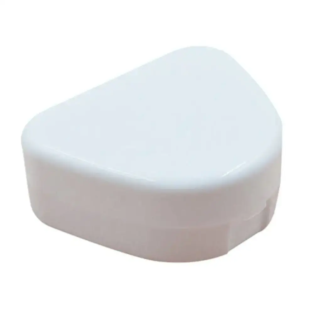 High Quality Artificial Tooth Organizer Snap-fit Catch Denture Bath Box Solid Color Keep Dry False Teeth Storage Box