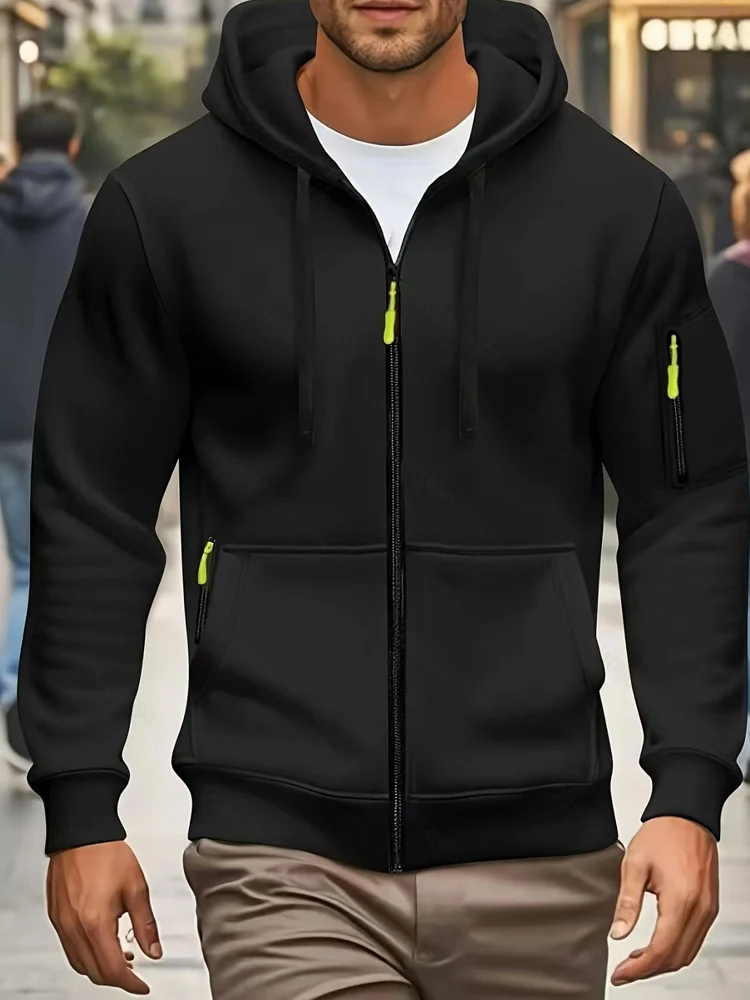 Men Oversized Hooded Coat Autumn Winter Sweatshirt