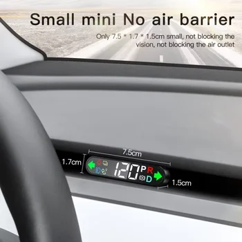 Display Head-up per Model 3 e Model Y, Design Integrato, Display LED HUD, Velocità in Tempo Reale, Marcia, Indicatori di Direzione