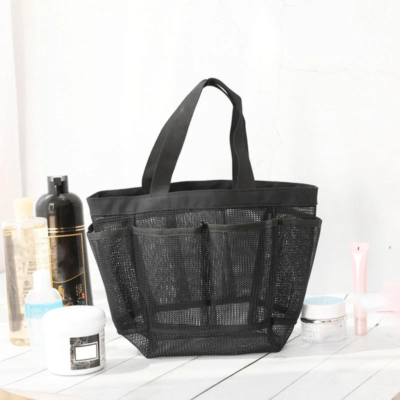 

Large Capacity Portable Cosmetic Multi-Pocket Beach Bag Swimming Pouch Women Men Mesh Beach Bag Makeup Travel Storage Wash Bag