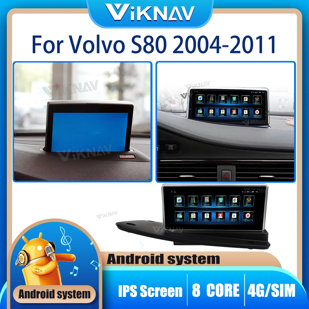 

8.8inch Auto Stereo Car Radio For Volvo S80 2004-2011 Newest Generation GPS Navigation LCD Display Screen Video Player Head Unit