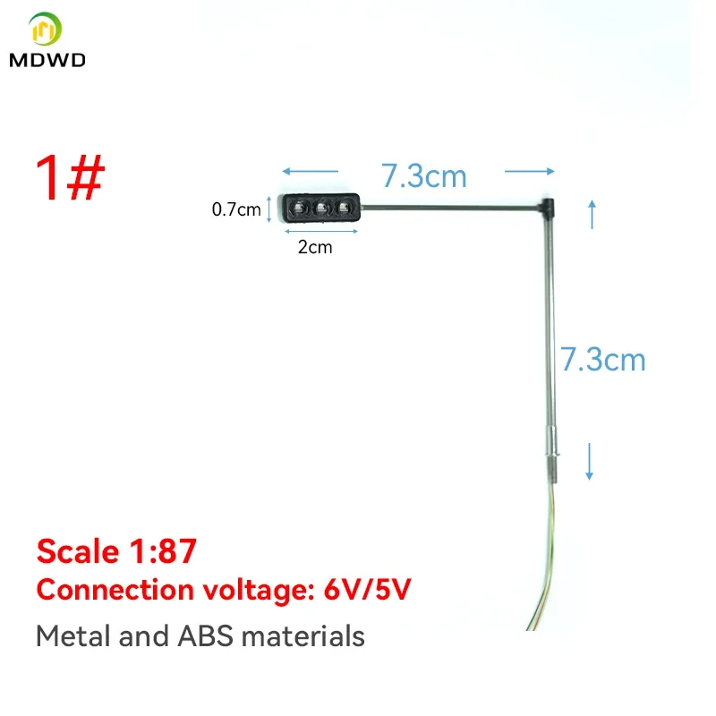 2PCS HO Scale Model Traffic Lights/Operating Pole Mount Overhead Traffic Lights with Controller/Train Railway/Railroad Layout 2