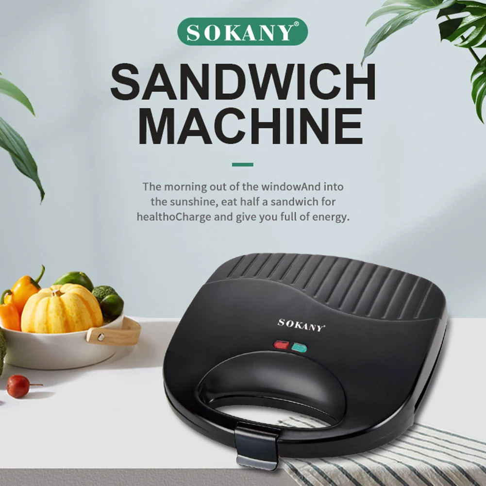 Toasters Toasting Machine Heat-Resistant Handle Triangle Bread Machine Non-Stick 750W Double-sided Heating for Household Kitchen