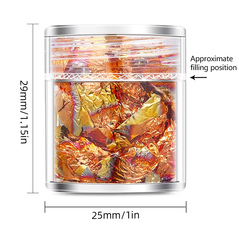 Description Picture 5 of item4 Bottle Gold Leaf Flakes Sequins Glitter Epoxy Resin Filling Gold Foil DIY Nail Art Decor Foil Paper Jewelry Making Accessories
