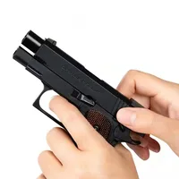 Toy Gun Pistol Shaped Torch Gun Lighter Metal And ABS Windproof w Flashlight 2