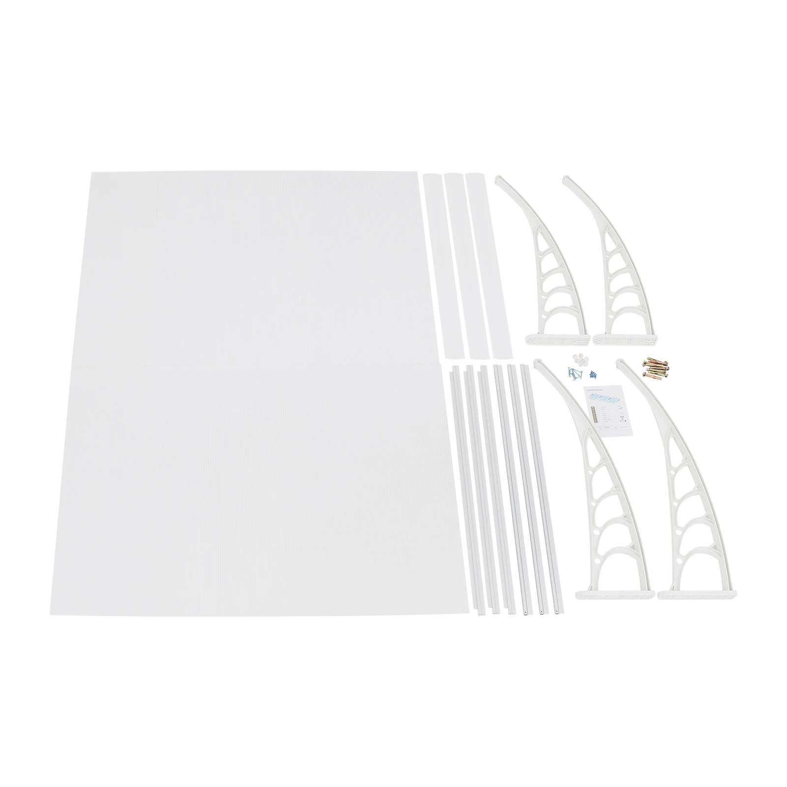 Wandmontierte Rechteckige Bogenüberdachung 35,4*118 Zoll für Vorder- und Hinteringänge, Fahrradunterstände, Pavillons, Balkone – Detail 4