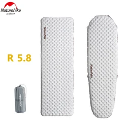 Naturehike Ultralight Outdoor Sleeping Pad  R-value 5.8 Inflatable Matress Portable Camping Air Cushion for Cold Weather Hiking