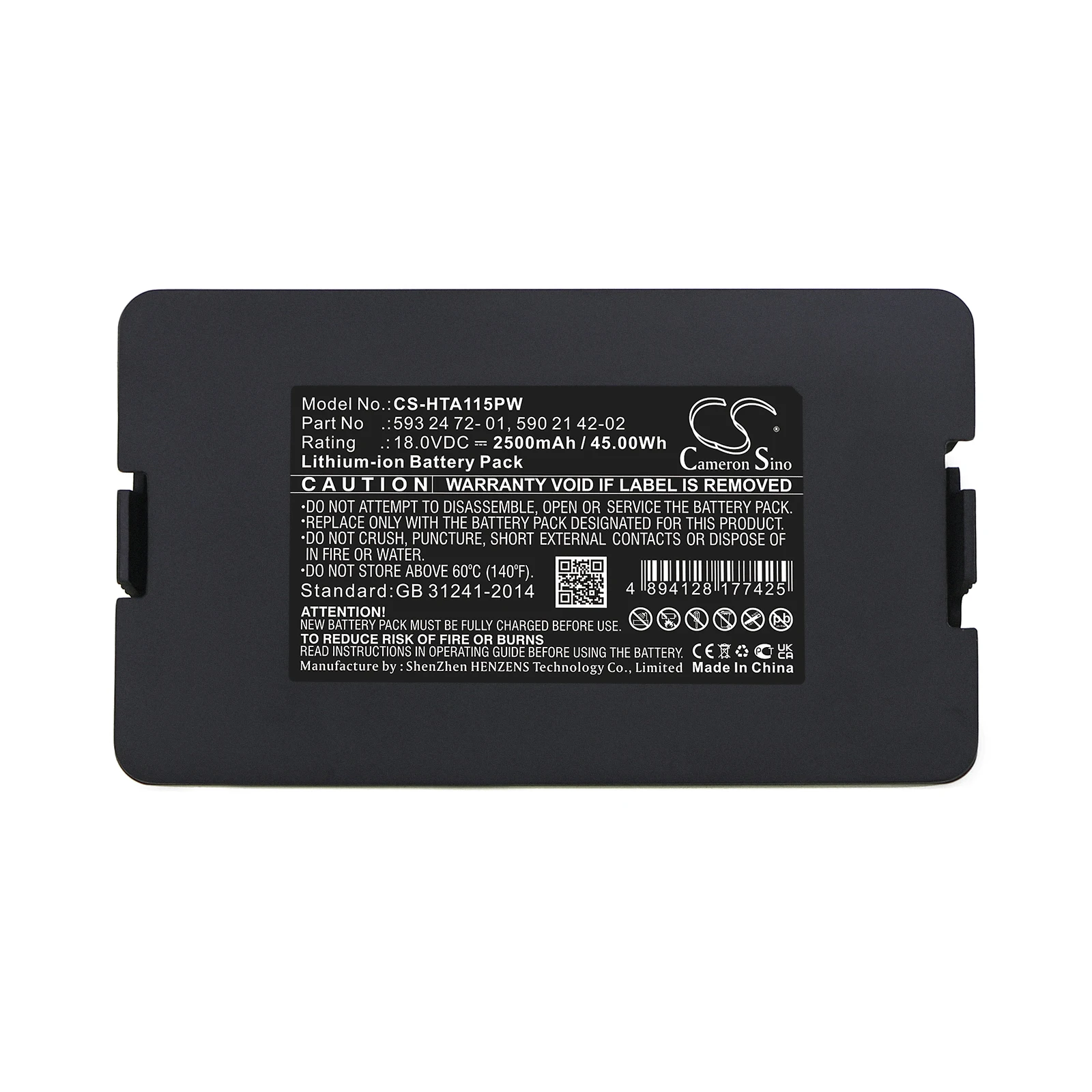 Cameron Sino 2500mAh 20V Replacement Battery For Flymo Hedge Trimmers & Lawn Tools - Compatible With BA01, 967913201 Models