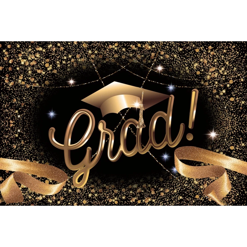 Yeele Graduation Party Backdrop Class of 2022 Black Golden Glitter Light Bokeh Photography Background Congrats Grad Banner Decor camera cleaning kit Photo Studio Supplies