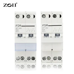 Dual Power Manual Transfer Interlock Switch with Din Rail Mounting - 63A