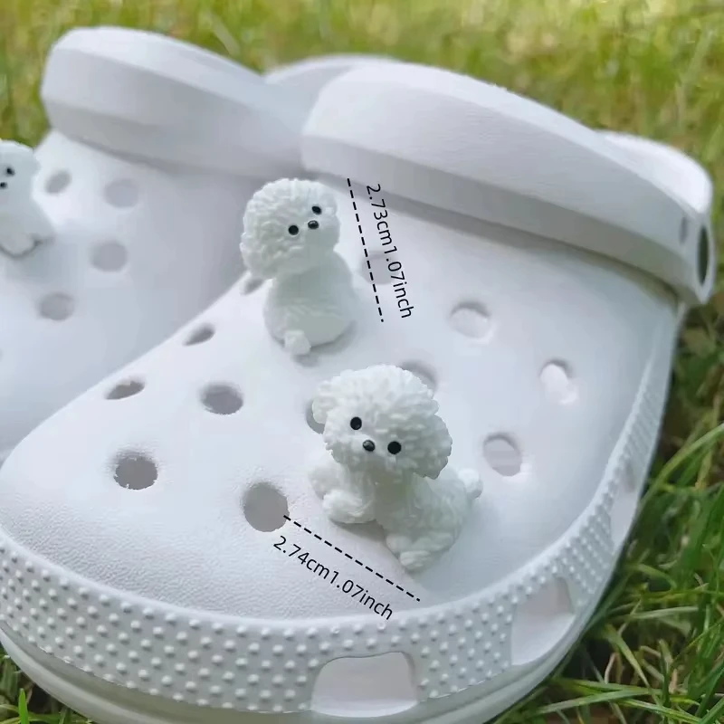 Neues bezauberndes DogShoe-Zubehörset mit abnehmbaren ABS-Komponenten. 3D-Welpen-Designs, perfekt für DIY-Gartenschuhe – Detail 14