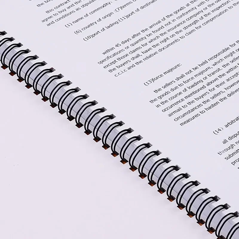 15.9/19/22.2/25.4mm 23 Rings 2:1 Pitch Steel Iron Double Loop Calendar Binding Wires for Loose-Leaf Notebook Office 50Pcs/Box