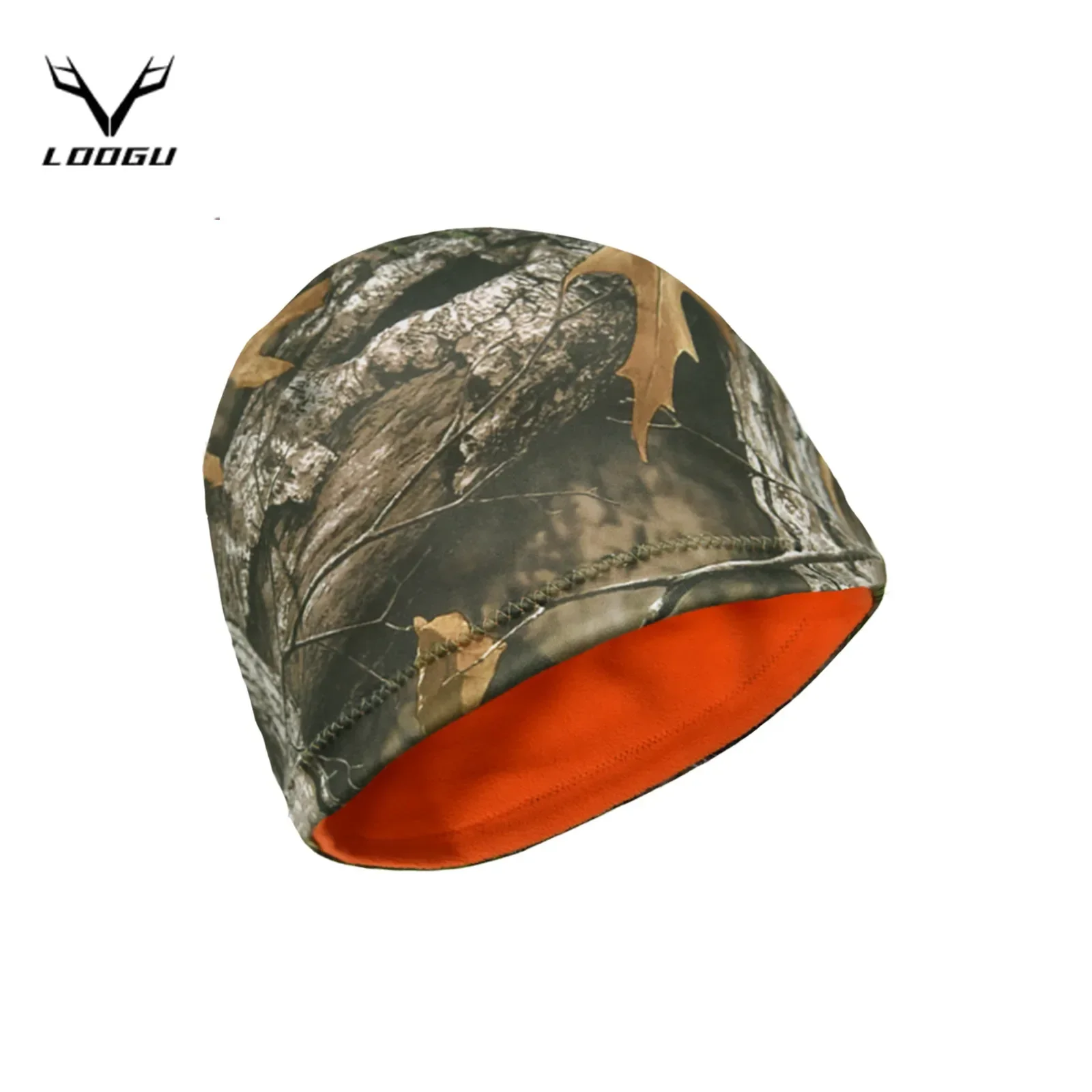 LOOGU Fleece Camo Beanie-Thermal Windproof Winter Hat for Hunting, Hiking, Cycling & Tactical Outdoor Cold Weather Gear