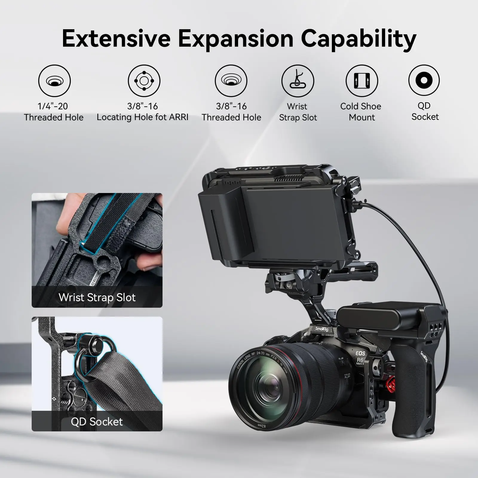 SmallRig “Black Mamba” Camera Cage for Canon EOS R6 Mark II