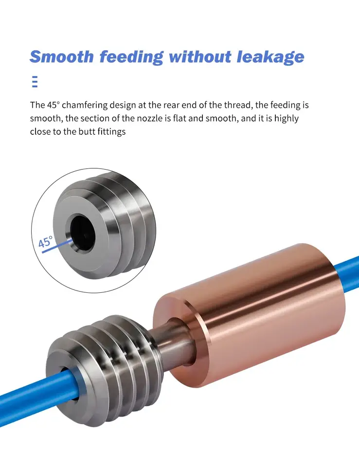 Bimetal HeatBreak For Ender 3 S1 Throat Ender 3 S1 Pro Bimetal Throat For Ender 3 V3 SE/ K1/ K1 Max Throat 3D Printer image 4