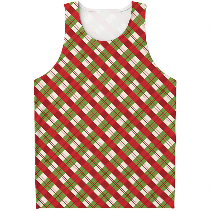 

Майка Мужская/детская с 3D-принтом, быстросохнущая рубашка без рукавов, с принтом в виде цветных пледов, с тканевой текстурой