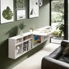 Floating Wall Mounted Desk Laptop Storage Shelves Folding Drop Leaf Table. Ideal Home Office Bookcase TV Stand Bathroom Cabinet 6