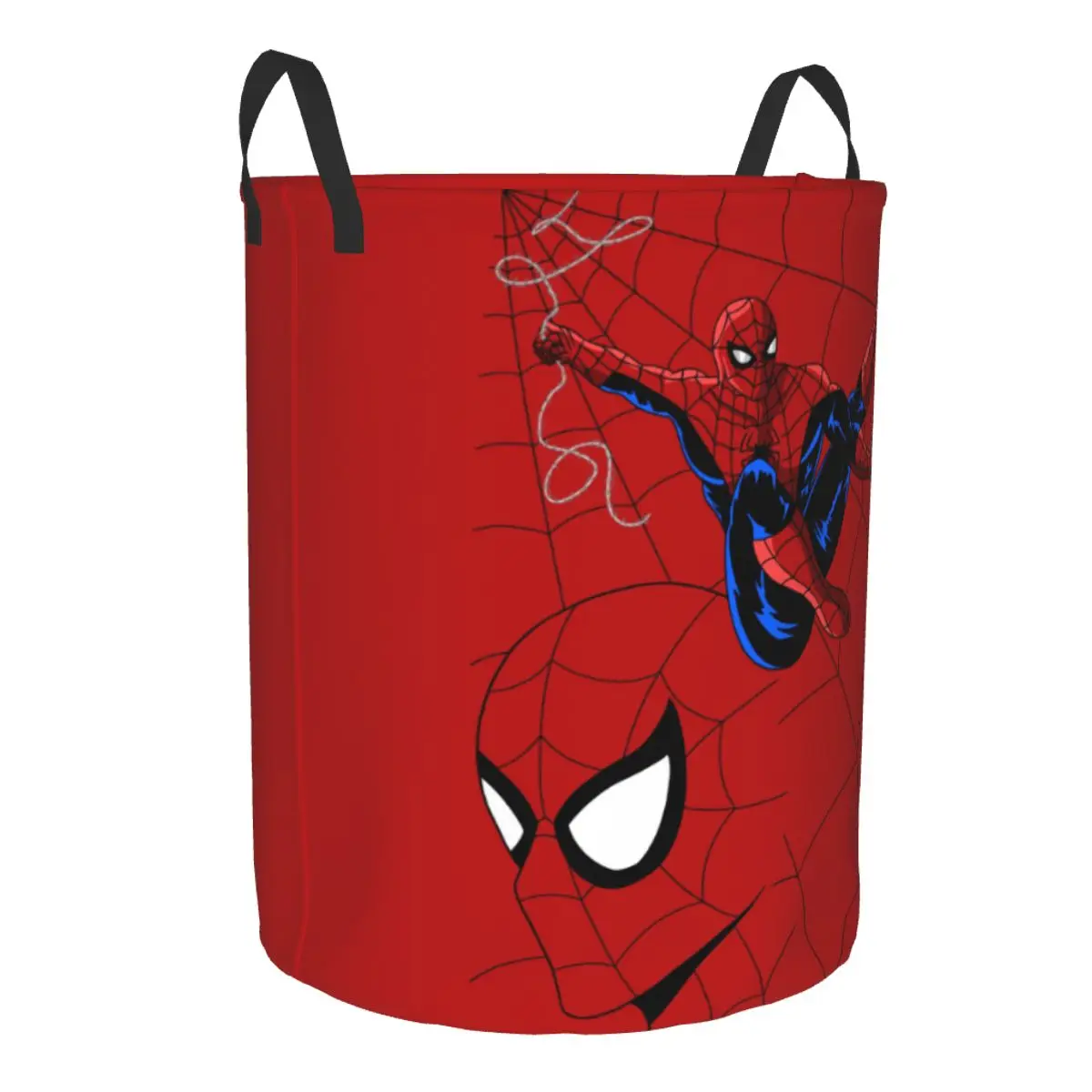 Custom Action Spider Man Comics Laundry Basket Collapsible Superhero Movie Baby Hamper for Nursery Toys Organizer Storage Bins 2