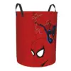 Custom Action Spider Man Comics Laundry Basket Collapsible Superhero Movie Baby Hamper for Nursery Toys Organizer Storage Bins 2