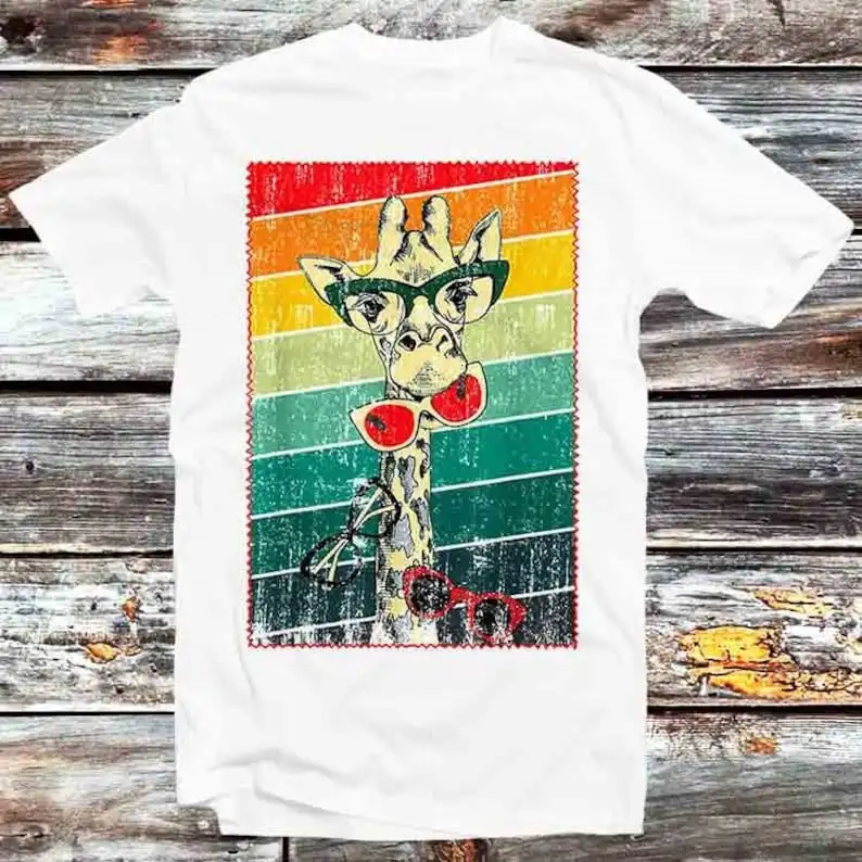 

Gay Giraffe Sunglasses Lesbian Pride Proud Animal Pet Lover T Shirt Vintage Retro Gift Mens Womens Unisex Cartoon Anime Top Tee