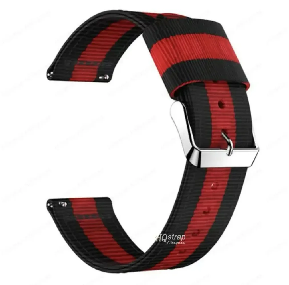 Versatile Nylon Watch Strap - Adjustable 20mm/22mm - Premium Smartwatch Band Replacement
