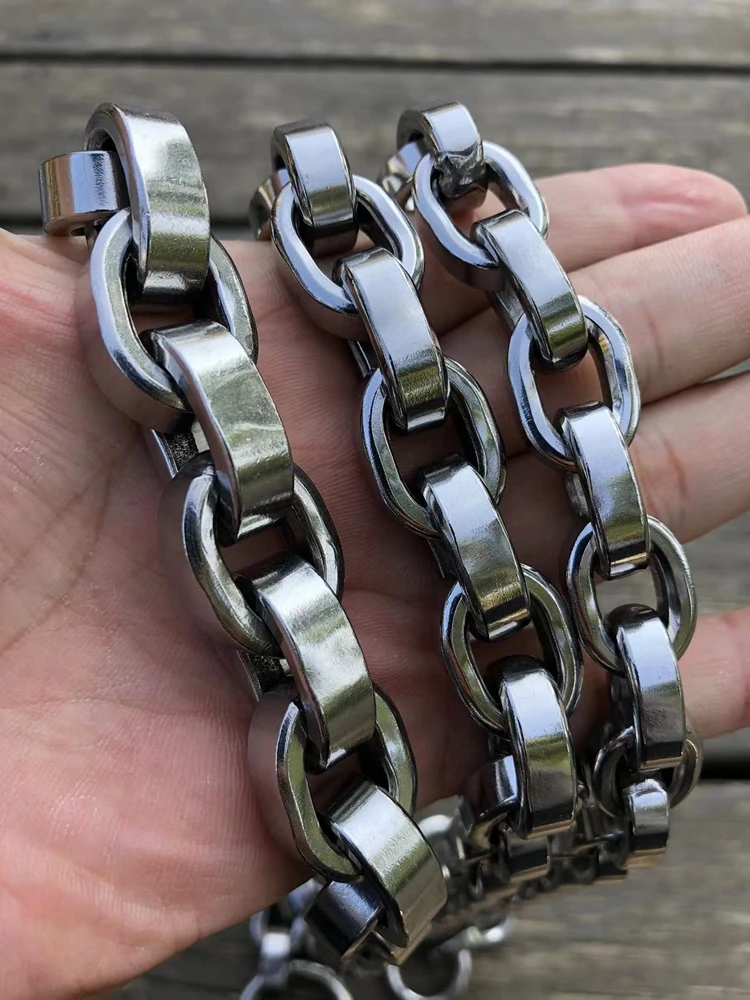 HQ SD01 Strong Solid Stainless Steel 304 Bull Dog P Chain Leash Collar for Giant Pets Rottweiler Corso dog leash dog collar pet collar