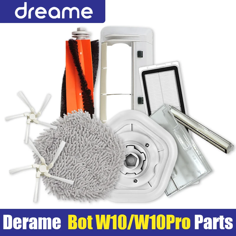 Dreame Bot W10 / W10 Pro Zubehör Roboter-Staubsauger HEPA-Filter Haupt- und Seitenbürste Wischpad Ersatzteile