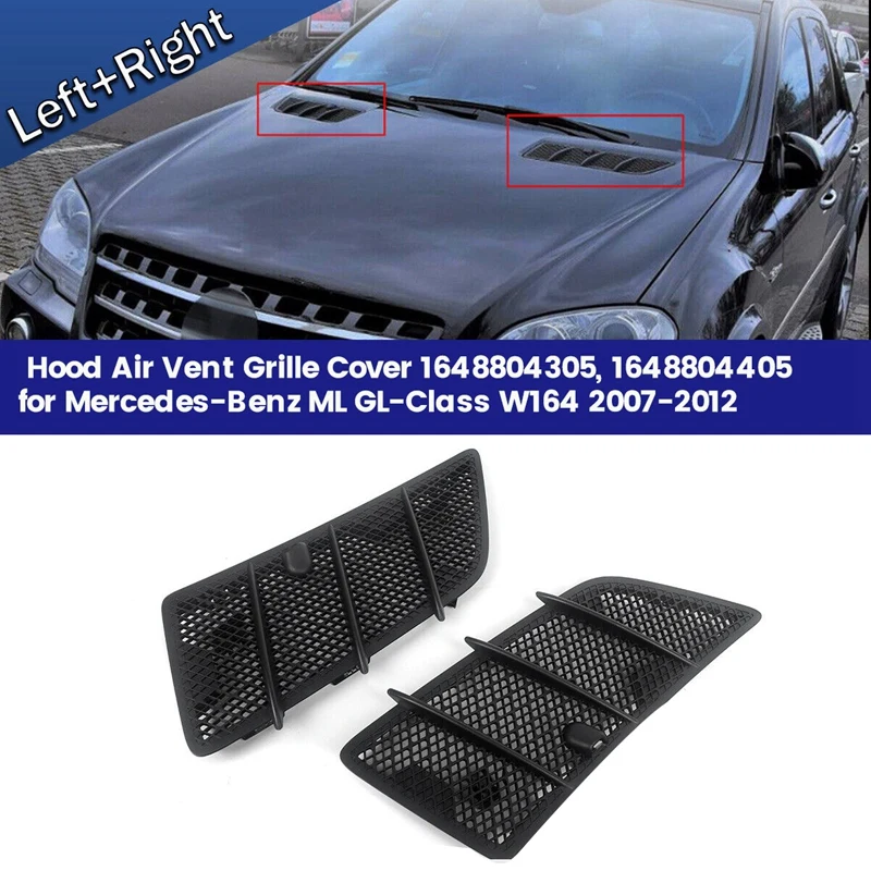 

Решетка вентиляционного отверстия капота для Mercedes-Benz ML GL-Class W164 2007-2012 ML320 350 ML63AMG GL350, решетка вентиляционного отверстия радиатора, 1 пара