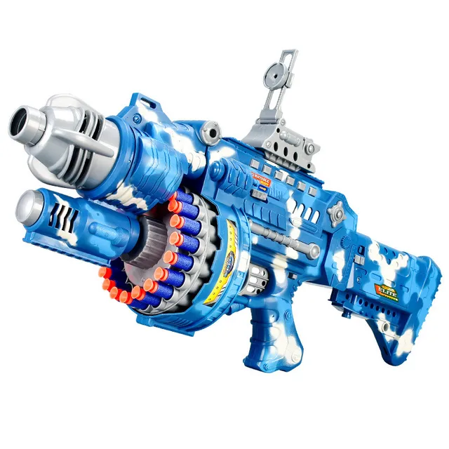 Soft EVA Children's Electric Burst Toy Gun 80 Rounds Soft Bullet Gun Outdoor Parent-Child Toy Soft Bullet Plastic Toy Pistol 6