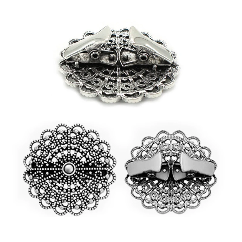 Garment clips clothing decor clothes clips retro flower patterns collar clip clothes shawl cardigan sweater brooch pins dresses buckle classical vintage clothing clip