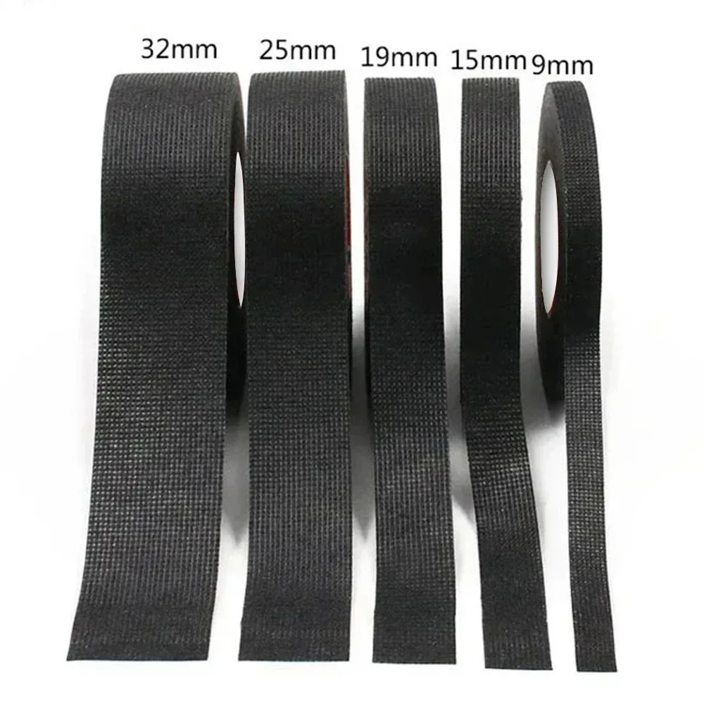 Adhesive Cloth Tape Adhesive Tape Electrical Tape Waterproof Tape Electrical Insulating Tape Sealing Tape Insulation Tape Insulating Tape Fabric Duct Tape Automotive Protective Tape Black Electrical Fabric Tape Heat Resistant Wire Harness Bundle Insulation Auto Wiring Cloth Wrap Waterproof Cable Adhesive Tape