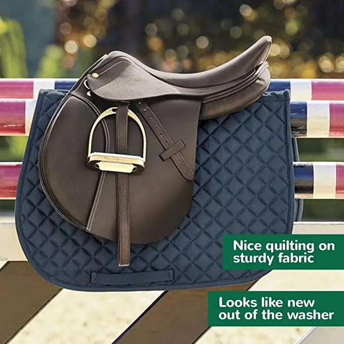 Classic English Horse Saddle Pad – Comfortable Non-Slip Polycotton Pad 3