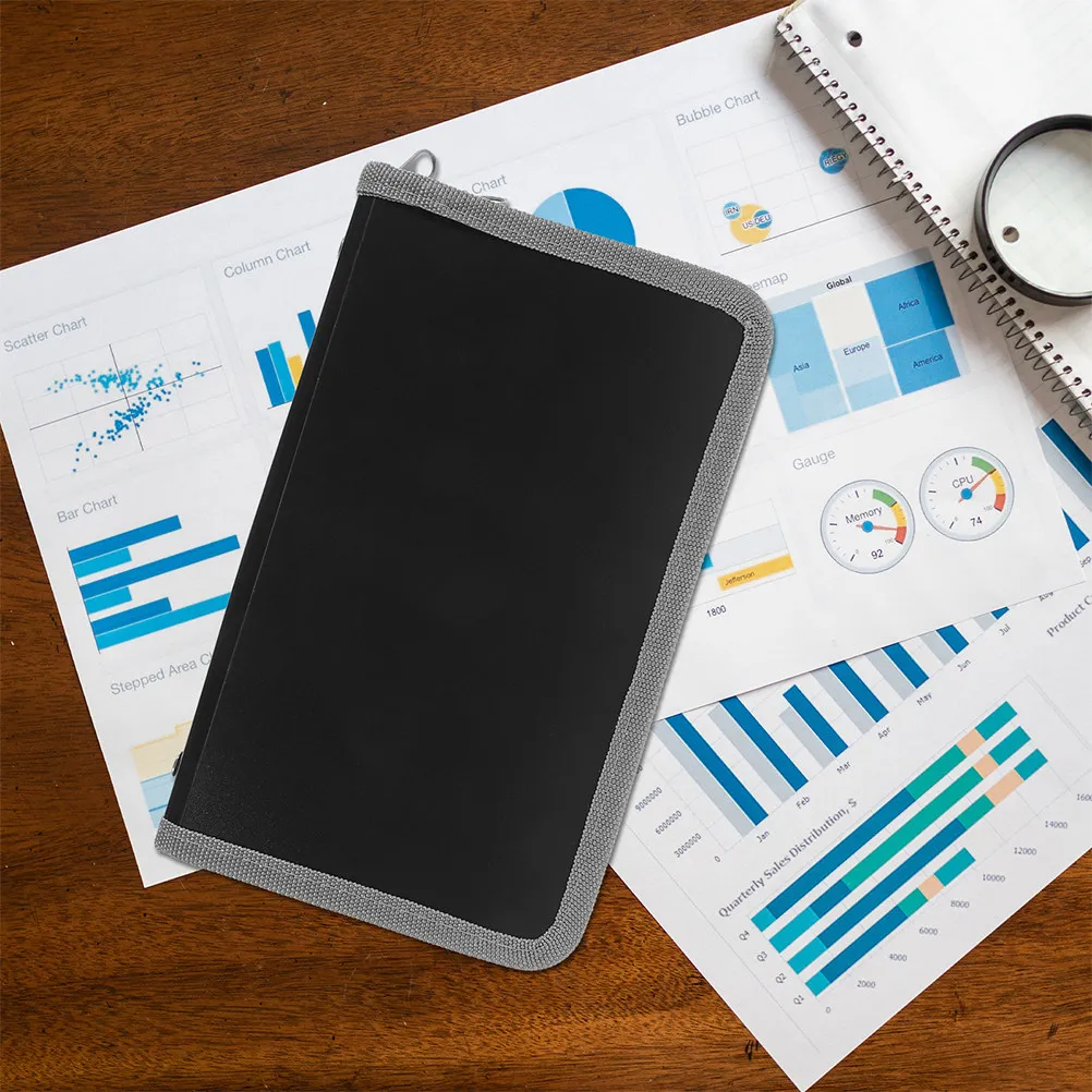 A6 미니 문서 정리함, 지퍼 아코디언 폴더, 다층 영수증 정리함 (계산서, 쿠폰, 카드, 사무용품용)