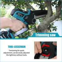 Scie à chaîne sans fil Makita de 6 pouces, scie à chaîne portative pour l'abattage du bois, outil électrique pour l'élagage du jardin, outil électrique pour batterie 18V 5
