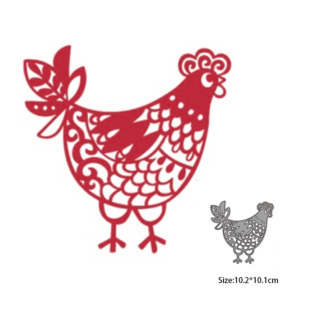 

Metal Cutting Dies New Animal Chicken Greeting Card Making Decoration Scrapbook Paper Crafts Template Die Cut Stencils Mold