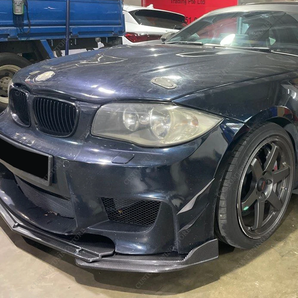 BMW E81 E82 E87 E88 1M 프론트 범퍼 립 스포일러 스플리터 디퓨저, 1 시리즈 레트로프트 M1 범퍼 2004-2014 바디 키트 튜닝