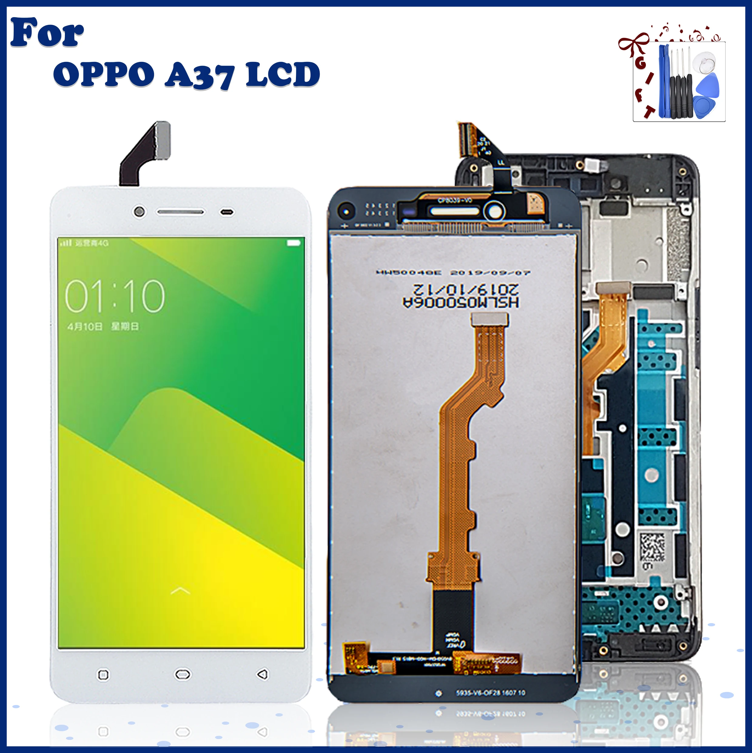 

Original 5.0"For Oppo A37 LCD Display Touch Screen Assembly For Oppo A37 A37F A37FW A37M Lcd with Frame Replacement