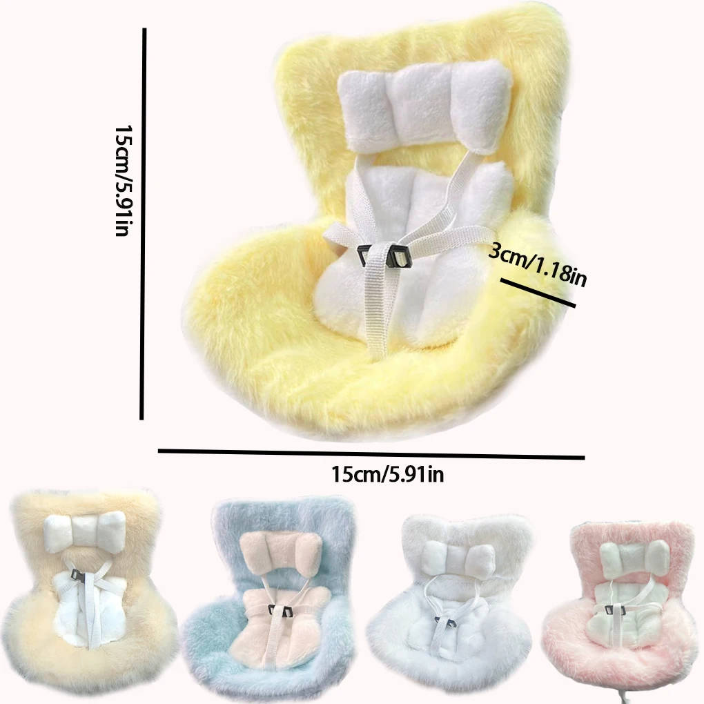 Kawaii Doll Plush Seat For Car Doll Safety Seat Car Air Aromatreatment Decoration Accessories  Suit for All Dolls Wihtin 17cm