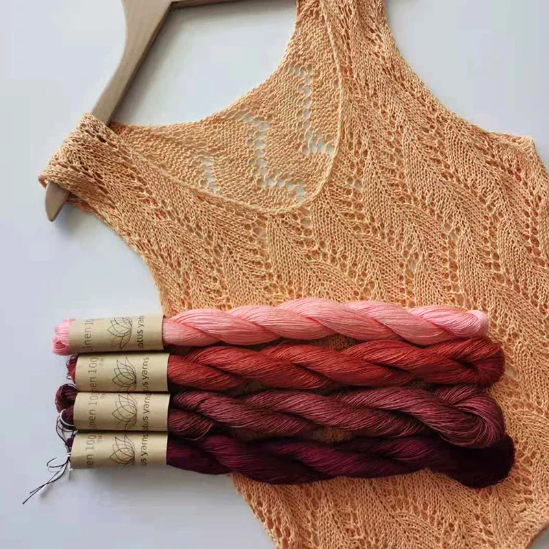 50g hank 100% Linen Yarn Crochet Hand Knitting Lace weight for Shawl Baby Clothes Soft and Cool 2