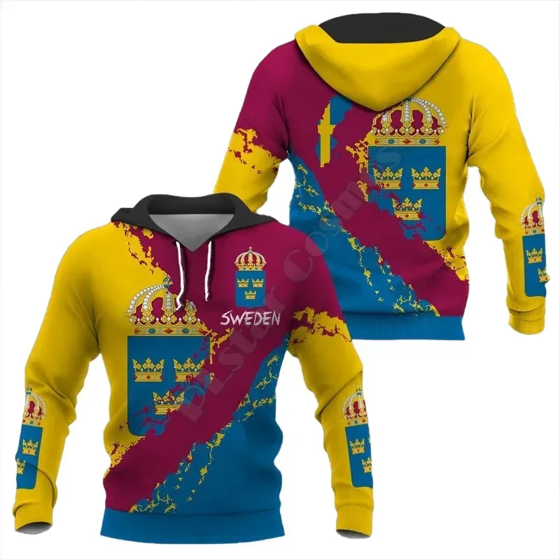Hoodie de Pays de Sweden printed in 3D for men and women, PVD sweater, Cosplay Olympic, fashionable hooded sweatshirts 2