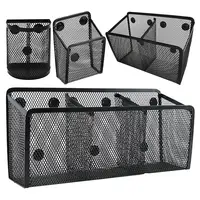 Pencil Holder Black Mesh Basket Metal Wire Writing Utensil Organizer Mesh Pen Case for Desk Cabinet Kitchen Whiteboard Pen 1