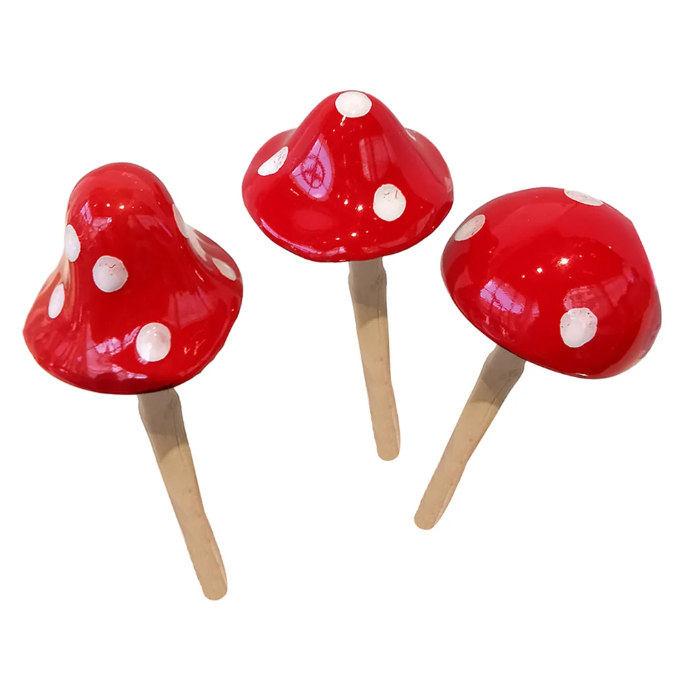 

Садовые украшения ручной работы, удобные уличные украшения из полиэстера, фарфора, красной глины, грибов, см в ширину